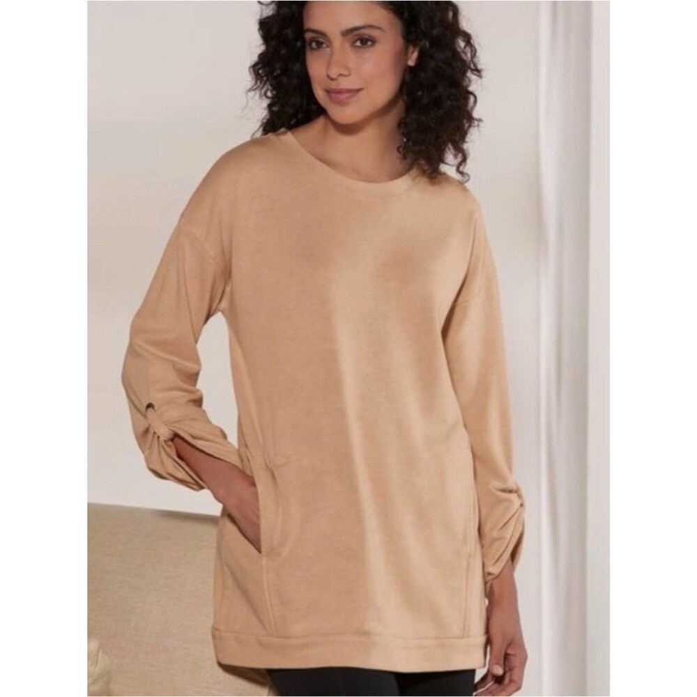 Soft Surroundings can’t blend sweatshirt zipper size large